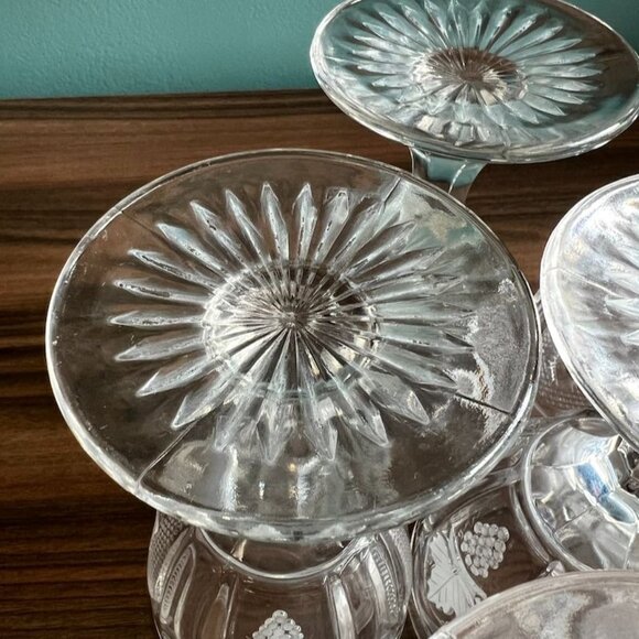 7 EAPG Magnet & Grape Frosted Leaf Repro Imperial Glass MMA Goblets 10 oz - Picture 6 of 8